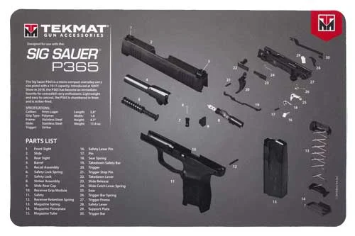 TEKMAT ARMORERS BENCH MAT 11"X17" SIGARMS P365