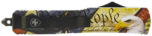 Templar Knife Eagle Gen II Small 2.69" OTF Drop Point Plain Powder Coated 440C SS Blade/4.31" Eagle "We The People" Aluminum Handle Features Glass Breaker Includes Pocket Clip/Sheath