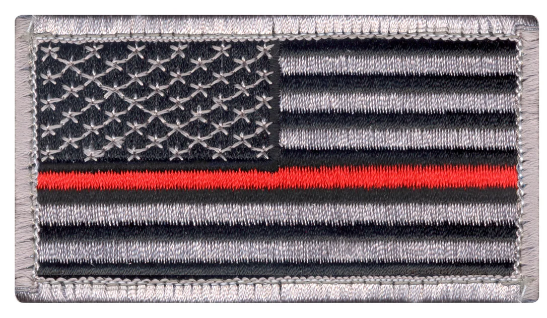 Thin Red Line US Flag Patch – Hook Back