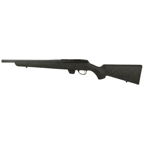 Tikka T1X Roughtech 22 Long , 16" Cold Hammer Forged Barrel, 1/2x28 Threads, Matte Finish, Black with Emerald Web, Synthetic Stock, 10rd, 1 Magazine