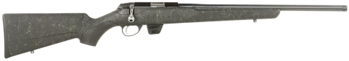 Tikka T1X Roughtech 22LR, 20" Cold Hammer Forged Barrel, 1/2x28 Threads, Matte Finish, Black with Emerald Web, Synthetic Stock, 10rd