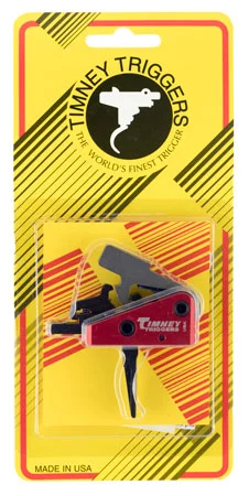Timney Triggers 662SST Targa Short TriggerTwo-Stage Straight Trigger with 2 lbs Draw Weight & Black/Red Finish for AR-Platform