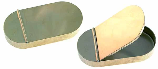 Tinder Box,1790 style, 2" wide by 4" long,polished nickel silver