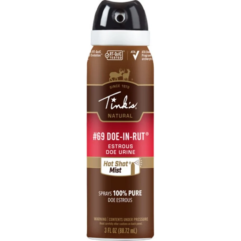 Tinks Deer Lure #69 Doe-in-rut – Hot Shot Mist 3oz. Aerosol