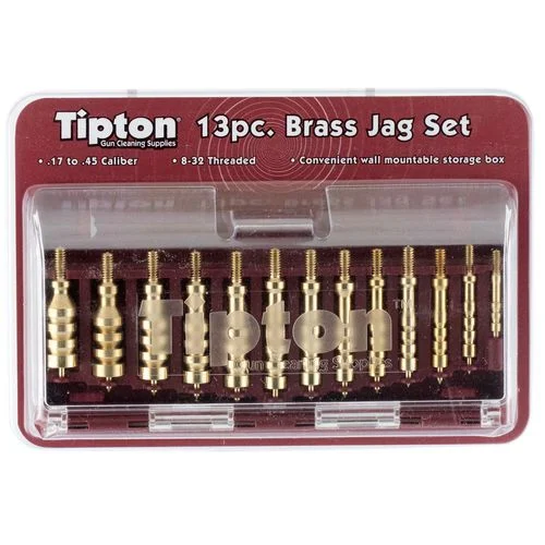 Tipton 749245 Brass Cleaning Jag Set 13 Piece .17 – .45 Cal