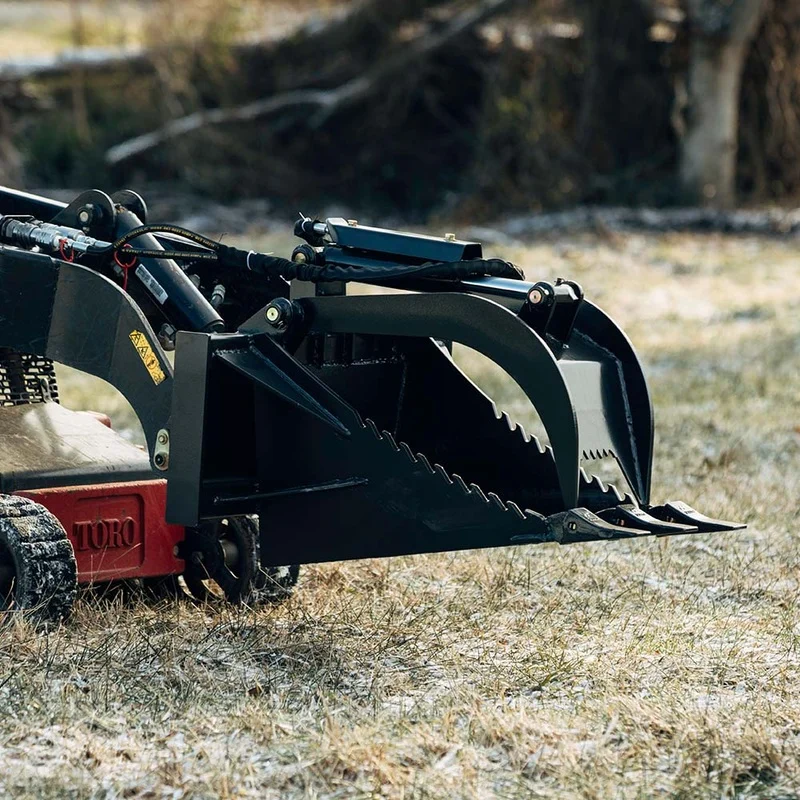 Titan Attachments Stump Bucket Grapple | Overall Width 31 Inches | Hydraulic Flow 11-20 GPM | For Mini Skid Steer