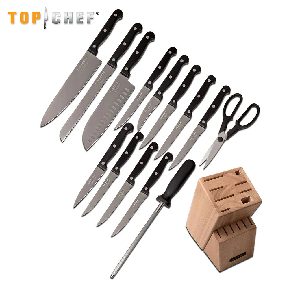 Top Chef Kitchen Knife 15 Piece Block Set For Sale