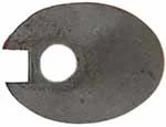 Top jaw, 1.12 x .82”, slotted, .26” hole, Barker Whatley, right hand flintlock