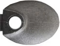Top jaw, wax cast steel, .64" x .87", .25" hole
