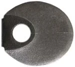 Top jaw, wax cast steel, .77" x .85" oval, .22" hole