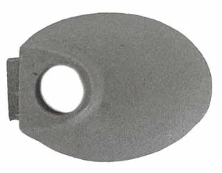 top jaw, wax cast steel, .80" x .94" oval, .25" hole