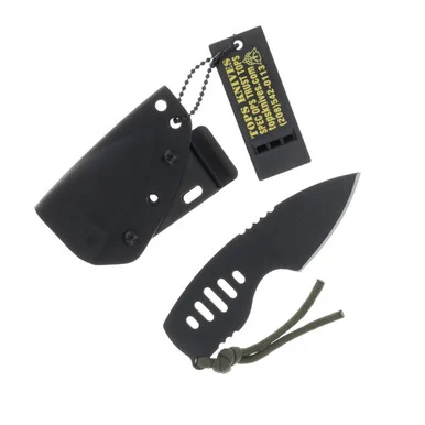 TOPS Knives Baghdad Box Cutter 2.25in Black Drop Point Fixed Blade TPBBC01