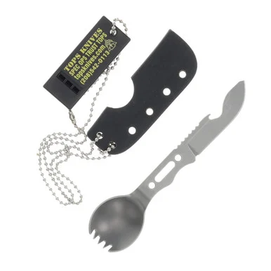 TOPS Knives F.O.R.K. IT Fixed Blade Survival Utensil with Kydex Sheath TPFORK01