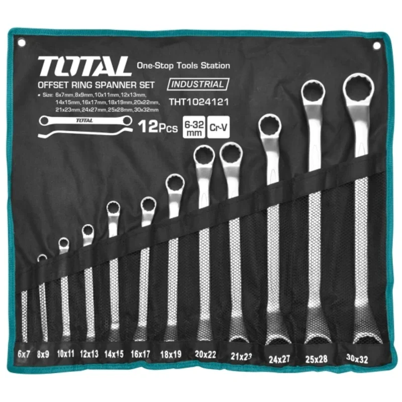 Total THT1024121 Offset Box Wrench Set 6-32mm