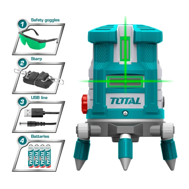 Total TLL305205 Self Leveling Line Laser Level (Green)