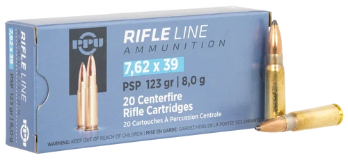 TR&Z Metric Rifle Line 7.62x39mm 123gr, Pointed Soft Point, 20Bx/50Cs