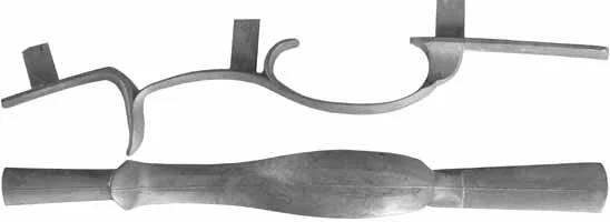 Triggerguard, Early Longrifle, wax cast steel