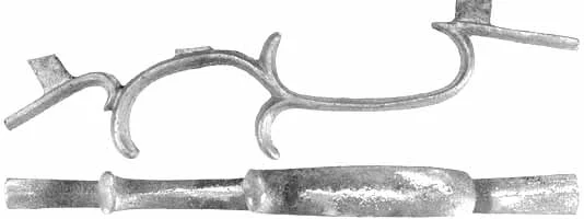 Triggerguard, Half-Stock Plains Rifle, sand cast nickel silver