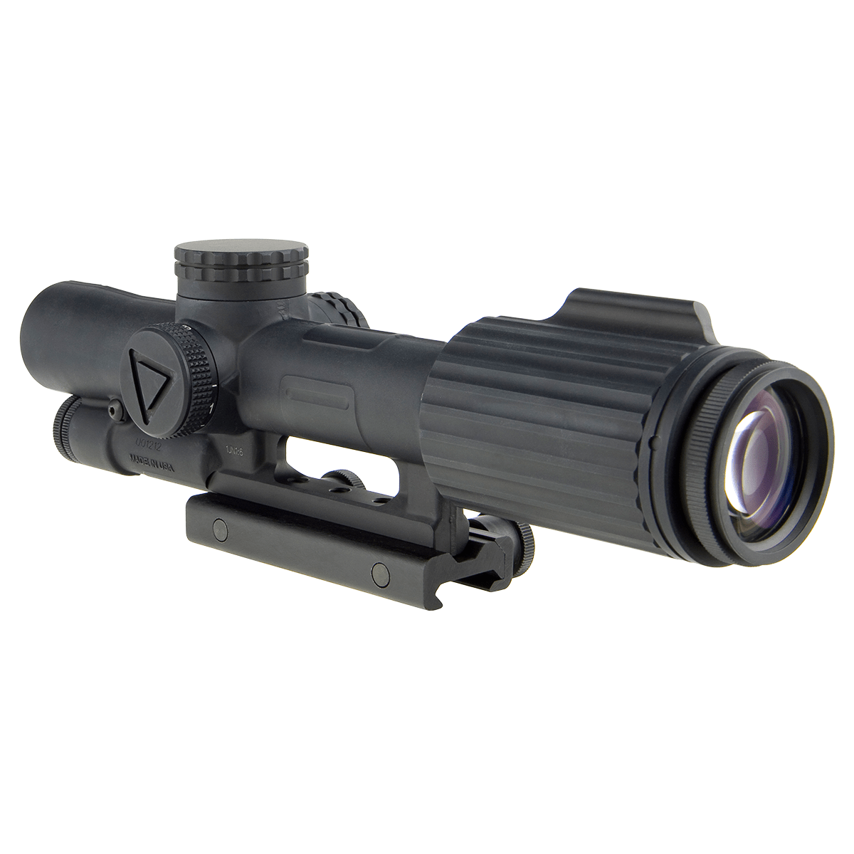 Trijicon 1600002 VCOG 1-6x 24mm Obj 95-15.9 ft @ 100 yds FOV Black Finish Horseshoe Dot/Crosshair 223 55 Grain Ballistic Red