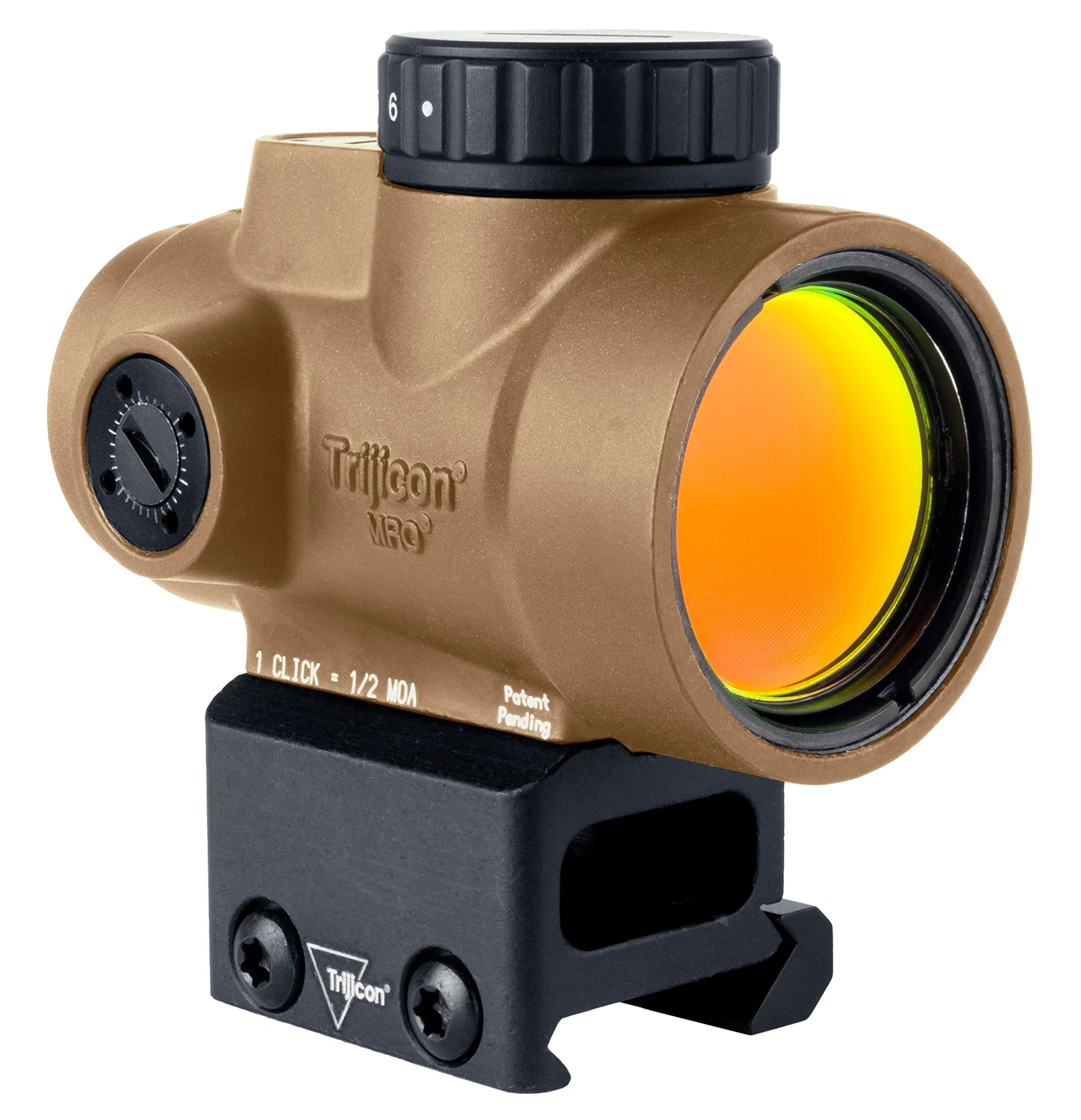 Trijicon 2200348 MRO SDCoyote Tan 1x25mm 2 MOA Green Dot Reticle Full Co-Witness Mount