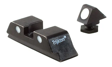 Trijicon 600234 Bright & Tough Steel Sights (No Tritium)- Glock Standard FramesBlack | White Front Sight WhiteRear Sight