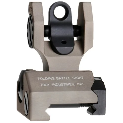 Troy Ind SSIGFBSROFT00 Battle Sight Rear Folding AR-15/M4/M16 FDE