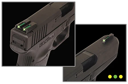 TruGlo TG131MPTY TFOBlack | Green Tritium & Fiber Optic Front Sight Yellow Tritium & Fiber Optic Rear Sight