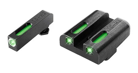 TruGlo TG13GL2A TFXBlack | Green Tritium & Fiber Optic White Outline Front Sight Green Tritium & Fiber Optic Rear Sight