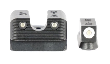 TruGlo TG231Z1W Tritium ProBlack | Green Tritium White Outline Front Sight Green Tritium Rear Sight