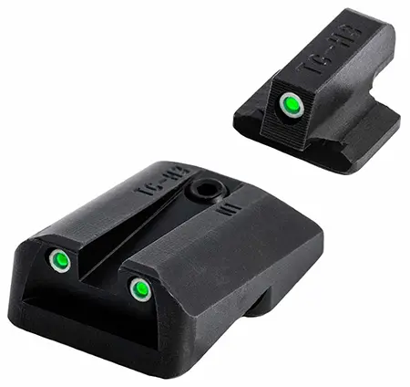 TruGlo TGTG231A1W Tritium ProBlack | Green Tritium White Outline Front Sight Green Tritium Rear Sight