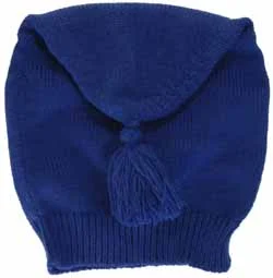 Tube shaped knitted liberty hat, blue