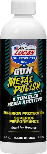 TUMBLER MEDIA ADDITIVE LIQUIDLUCAS OIL 16OZ GUN METAL POLSH