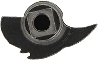 Tumbler, wax cast steel, cut for fly, as cast