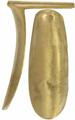 U.S. Model 1814 Buttplate, sand cast brassOverall length 4-1/4", width 1-5/8", comb 2-1/2"