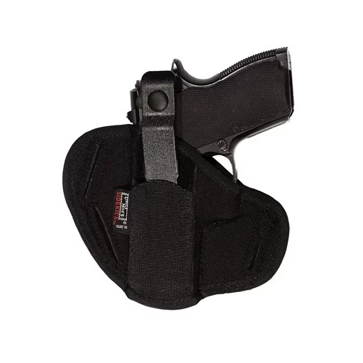 Uncle Mike’s Black Cordura Super Belt Slide Holster, Ambidextrous Fits: 3-1/4″ – 3-3/4″ Barrel Autos