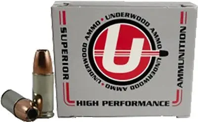 UNDERWOOD 9MM LUGER +P+ 124GR BONDED JHP 20RD