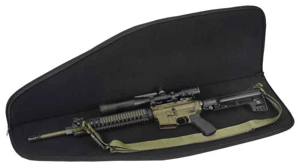 US PEACEKEEPER 45" MSR CASE BL 4 MAG POUCHES 600 DENIER BLACK