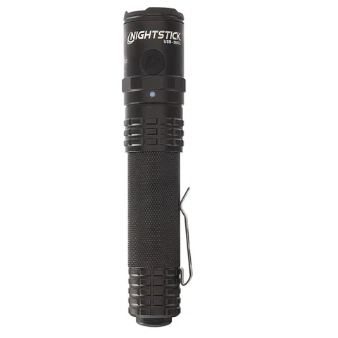 USB Dual-Light Tactical Flashlight – Black