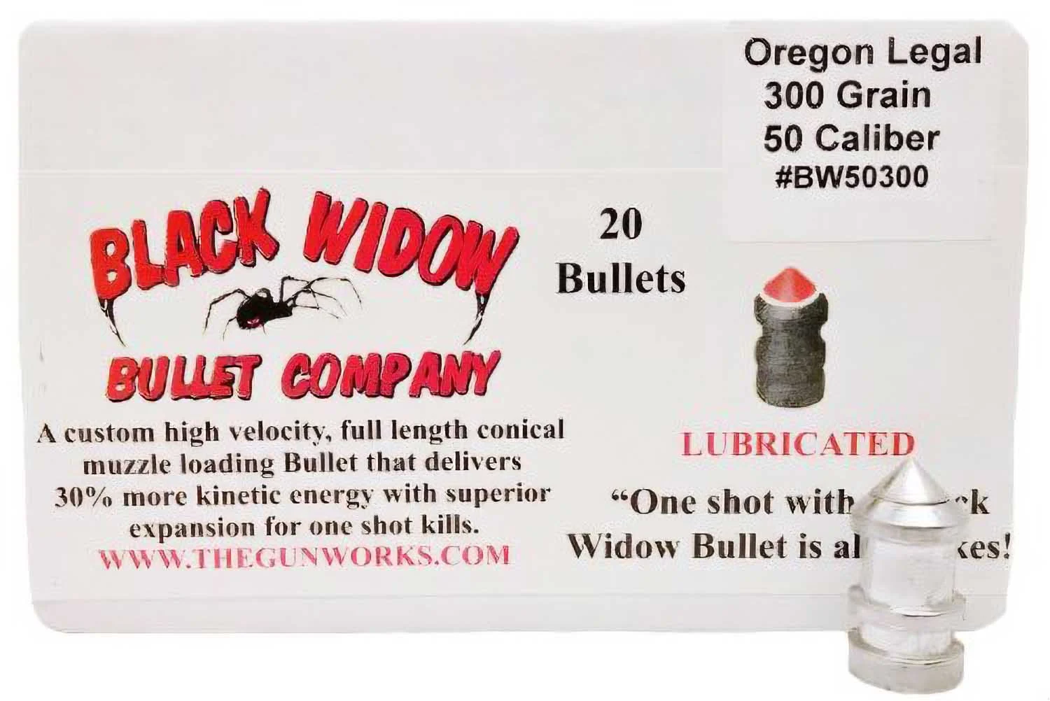 Venom Bullets – .50 Cal – 300 Gr – Oregon Legal