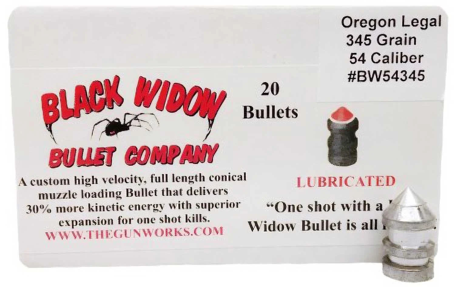 Venom Bullets – .54 Cal – 345 Gr – Oregon Legal