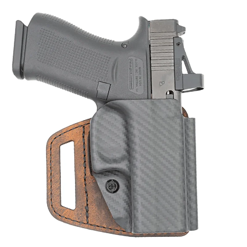 Versacarry VSL211SHD V-Slide OWB Brown Leather/Polymer Belt Slide Fits M&P Shield Right Hand