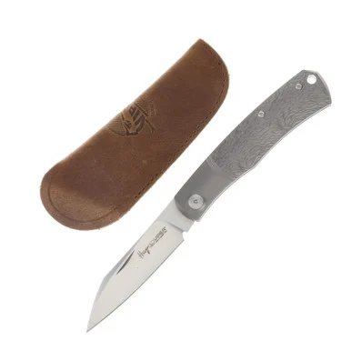 Viper Knives Hug Folding Knife Titanium Wolf Fur 3.125in Satin Blade V5990TIW