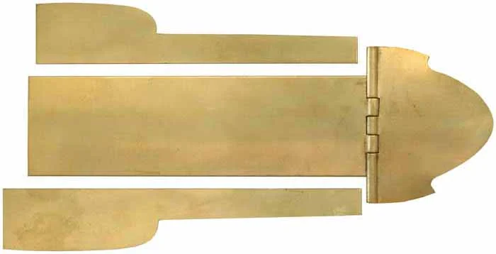 Virginia longrifle Patchbox Kit, brass,6-3/8" overall length