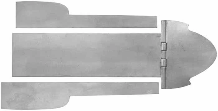Virginia longrifle Patchbox Kit, steel,6-3/8" overall length