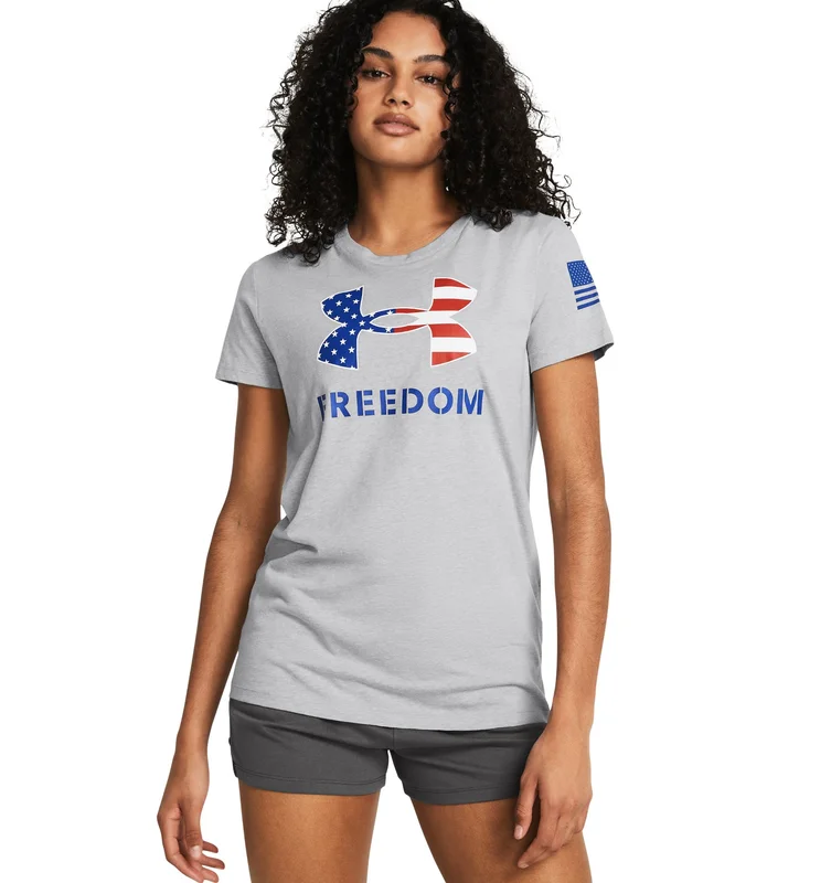 W Freedom Logo T-GRY,SM