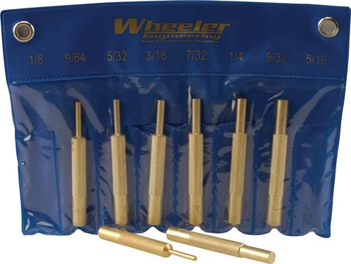 W/STORAGE POUCHWHEELER 8-PC BRASS PUNCH SET