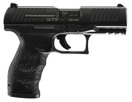 Walther Arms 2807076 PPQ M2 45 ACP 12+1 4.25″ Black Steel Barrel, Matte Black Tenifer Serrated Steel Slide, Black Polymer Frame w/Picatinny Rail, Black Finger Grooved Grip, 3 Auto Safety