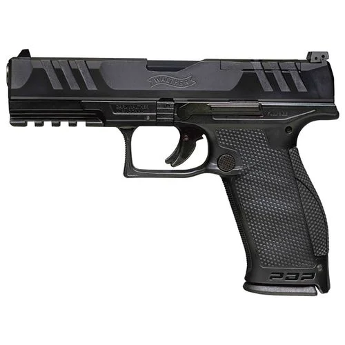 Walther Arms 2858126 PDP Optic Ready 9mm Luger 4.50″ 10+1 Black Black Steel Slide Performance Duty Textured Black Polymer Grip