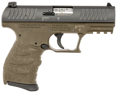 Walther CCP M2 Compact 9mm, 3.54" Barrel, Military Green Frame, Black Slide, 8rd