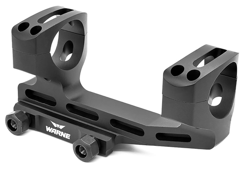 Warne X-SKEL Scope Mount/Ring Combo For MSR AR10/AR15 Quick Detach 30mm Tube Cantilever Mount Super High Rings 1.90" Mount Height Black Anodized Aluminum